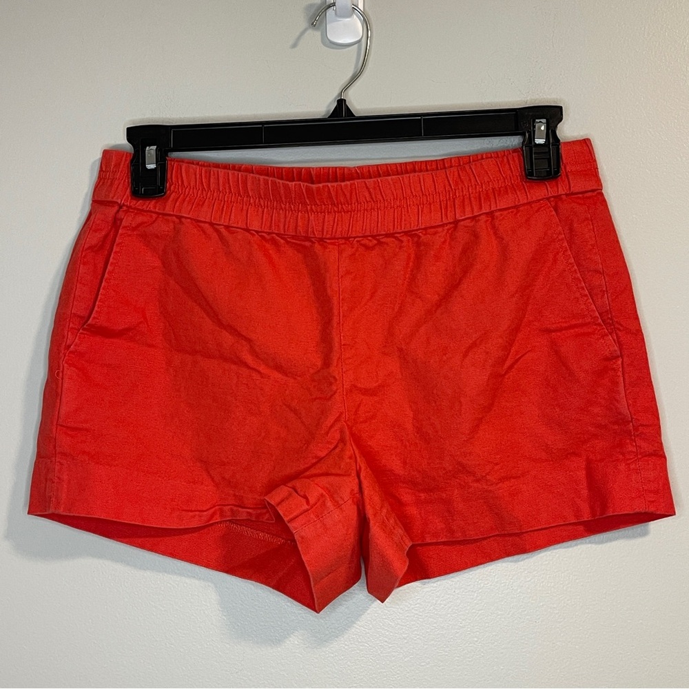 J. Crew Factory Linen Blend Orange Shorts 8